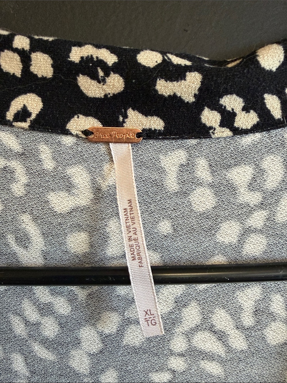 Free People Black and Cream Leopard Print Dress - Picture 3 of 7